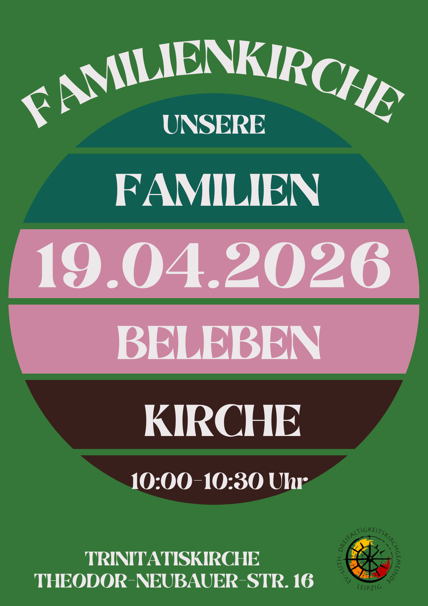 Plakat zur Familienkirche am 19. April 2026