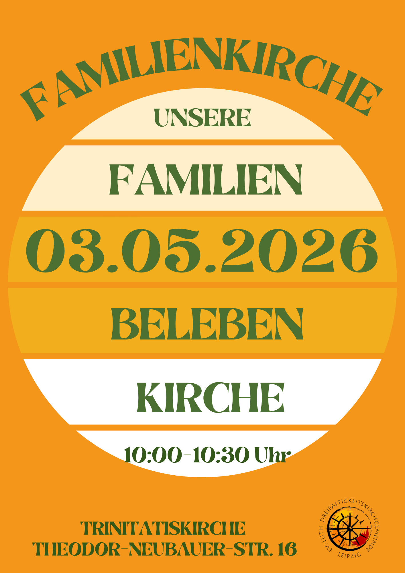 Plakat zur Familienkirche am 3. Mai 2026