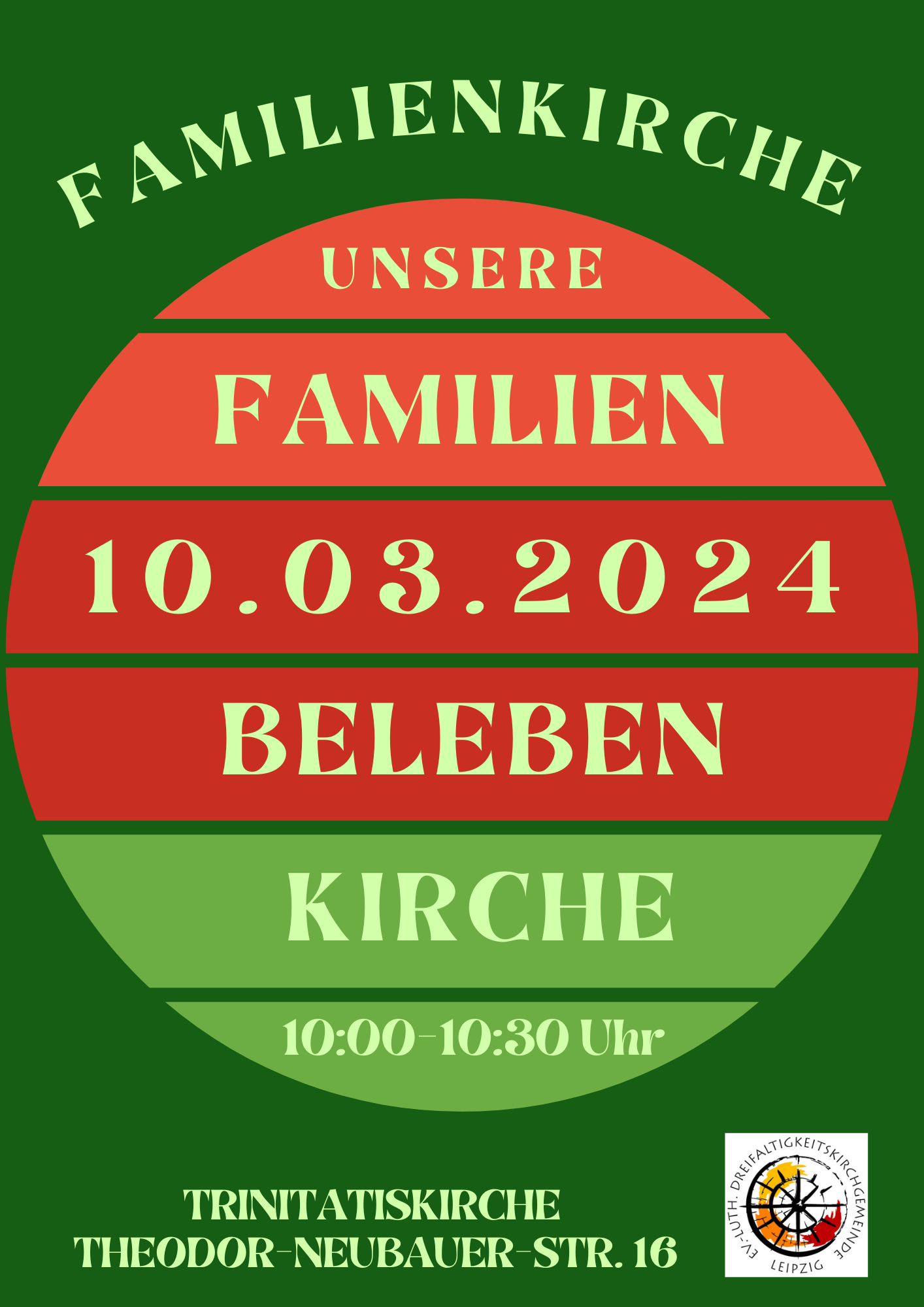 Plakat zur Familienkirche am 10. März 2024