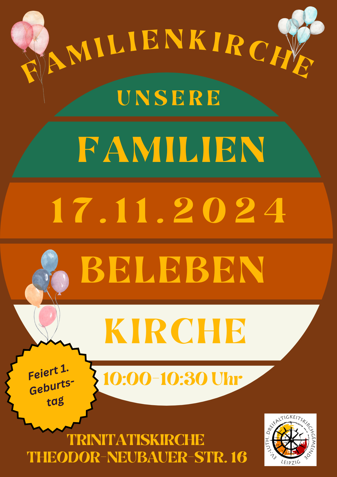 Plakat zur Familienkirche am 17. November 2024