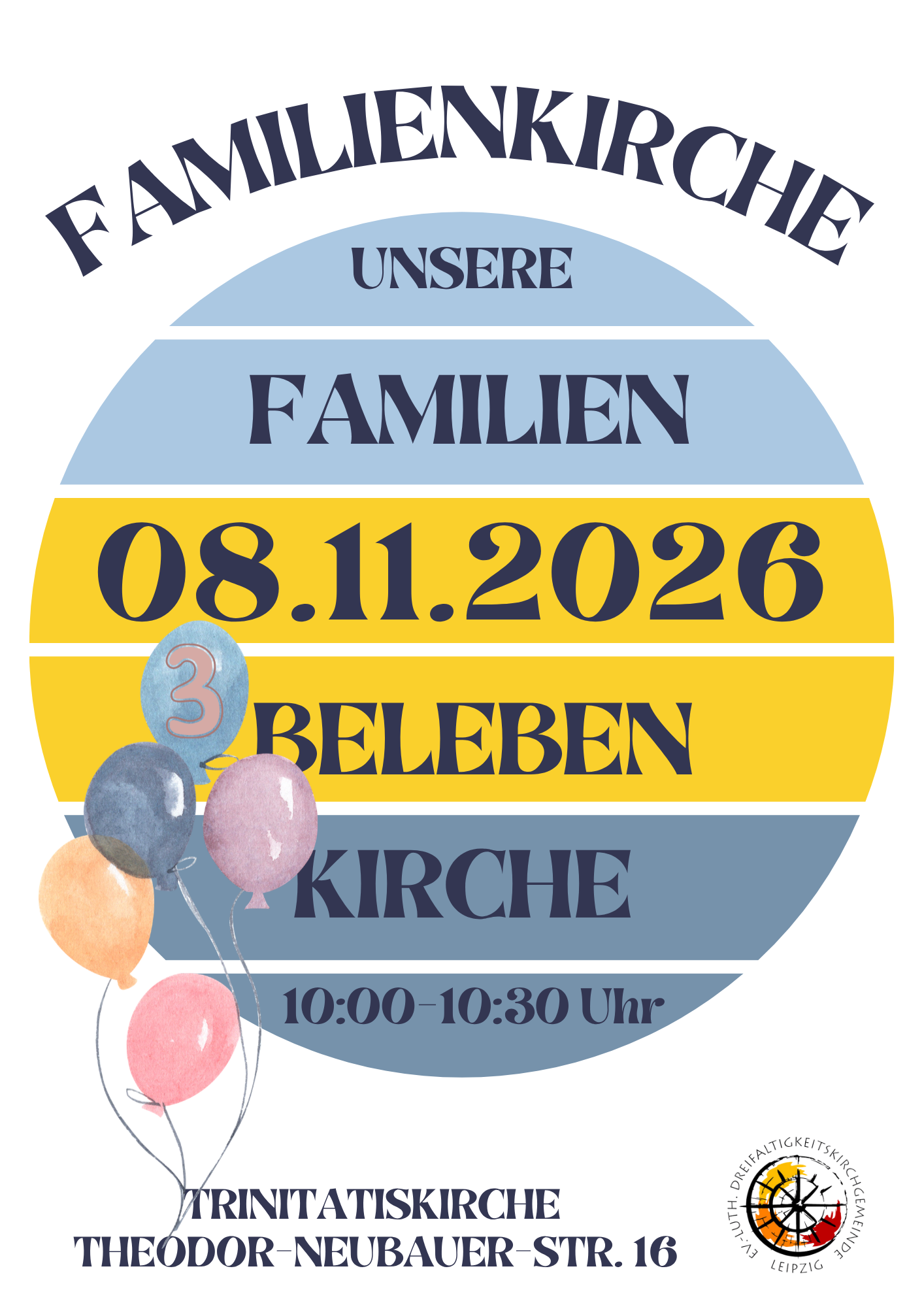Plakat zur Familienkirche am 8. November 2026